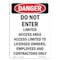 Signmission OSHA Danger Sign, 5" Height, Do Not Enter Limited Access Area, Portrait, DS-D-35-V-2133 OS-DS-D-35-V-2133 - alternate 1